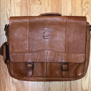 Leather Brown Messenger Briefcase Crossover Bag